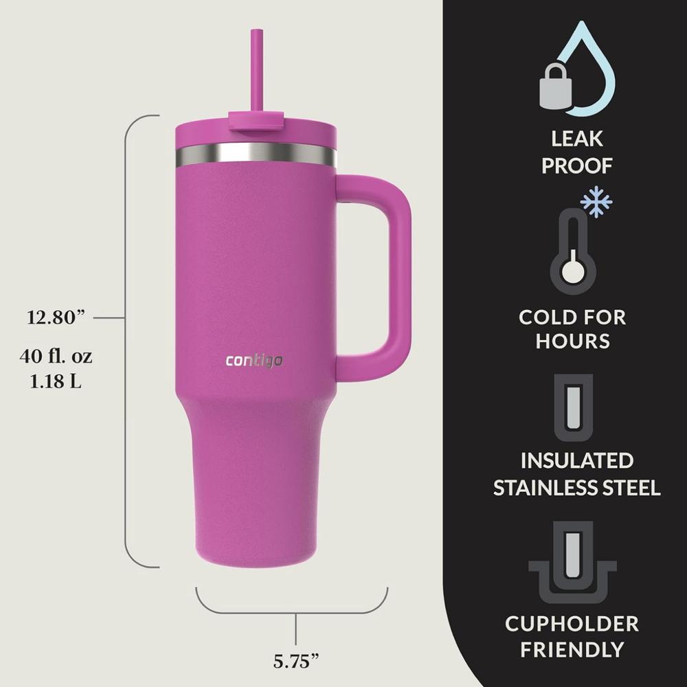 Termo Contigo Vaso Térmico Asa 40oz Acero Mezcladora Shaker