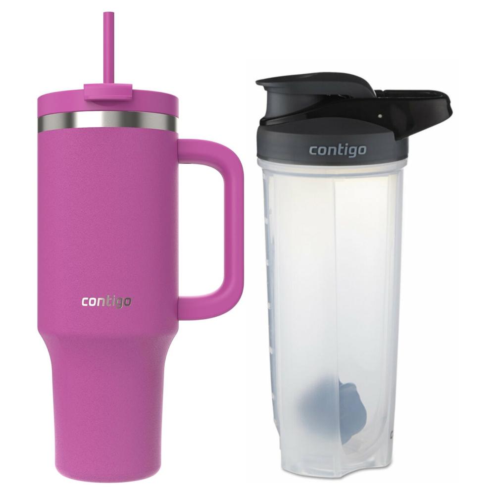 Termo Contigo Vaso Térmico Asa 40oz Acero Mezcladora Shaker