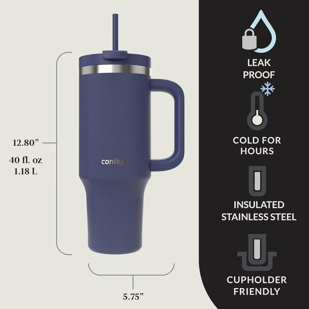 Termo Contigo Vaso Térmico Asa 40oz Acero Mezcladora Shaker