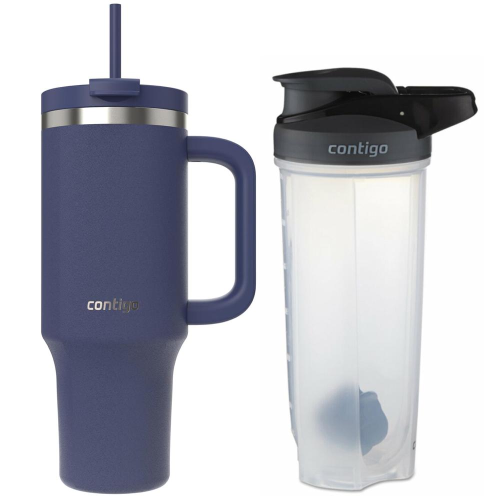 Termo Contigo Vaso Térmico Asa 40oz Acero Mezcladora Shaker