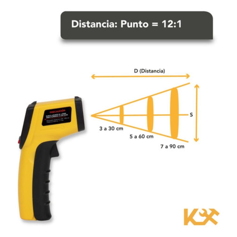 Termómetro Laser Infrarrojo -50 A 380 Grados Kingsman