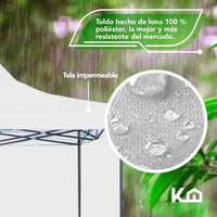 Thumbnail for Toldo Carpa Con Pared Impermeable Plegable Acero 3x3 M