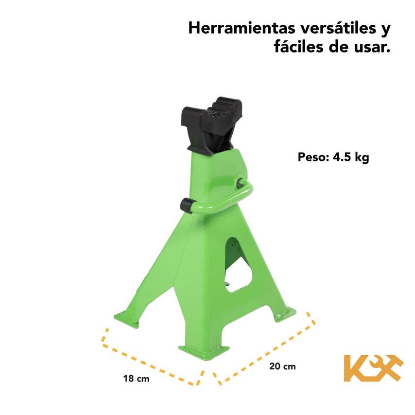 Torre Auto 2 piezas 3 Toneladas Gomas Antideslizante 29 - 43 cmKMT3T