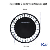 Trampolín 36” Plegable en 4 Cap. 100 Kg C/28 Resortes Color Negro300529