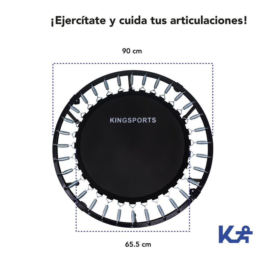 Trampolín 36” Plegable en 4 Cap. 100 Kg C/28 Resortes Color Negro300529