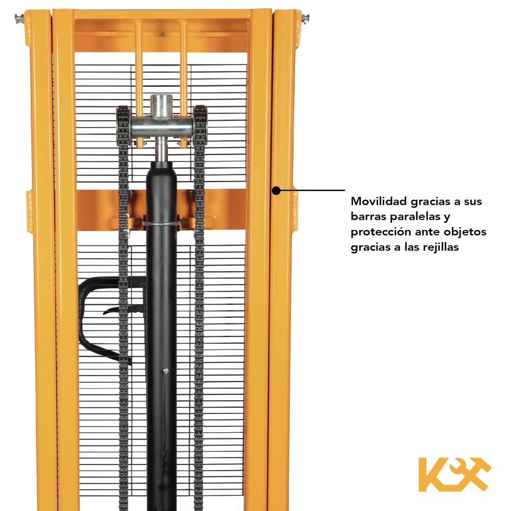 Transpaleta Hidraulica Con Montacargas Cap. 2 Ton Altura 2.5 metros Manual KX-SDCG20 Kingsman