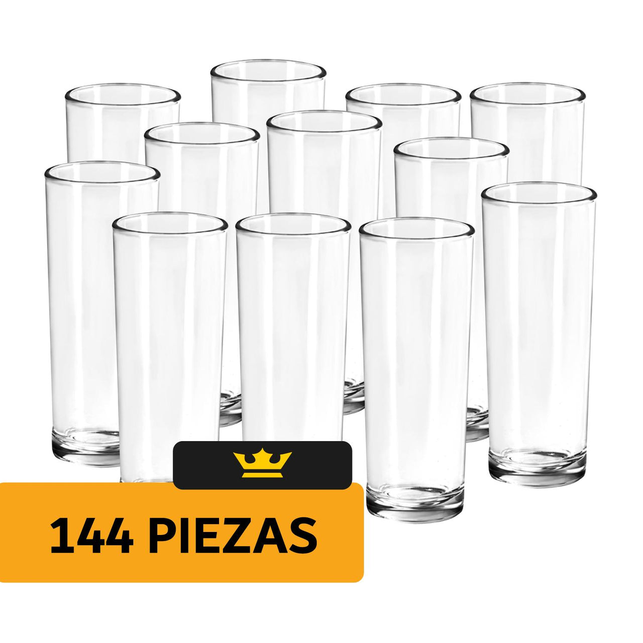 Vaso Para Agua Vidrio Alto Janeiro 320ml Pack 144 Piezas