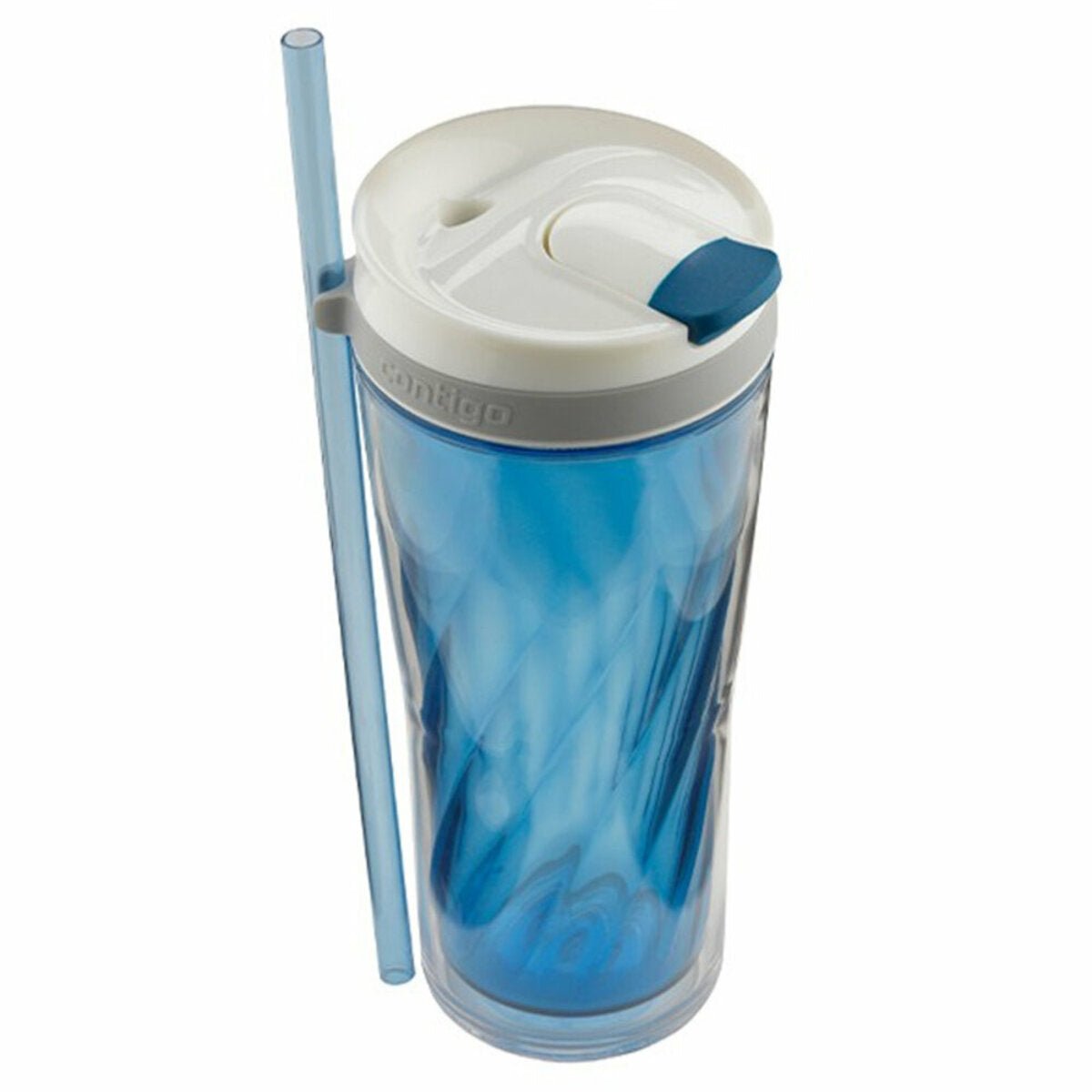 Vaso Sistema Autoclose Con Popote Azul Monaco 709 Ml Contigo