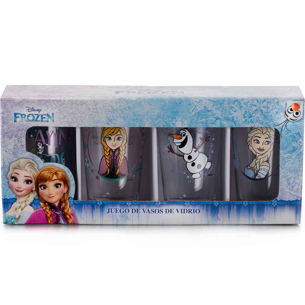 Vasos Vidrio Frozen 324ml Juego 4 Pzas Bebida Niñas Libbey