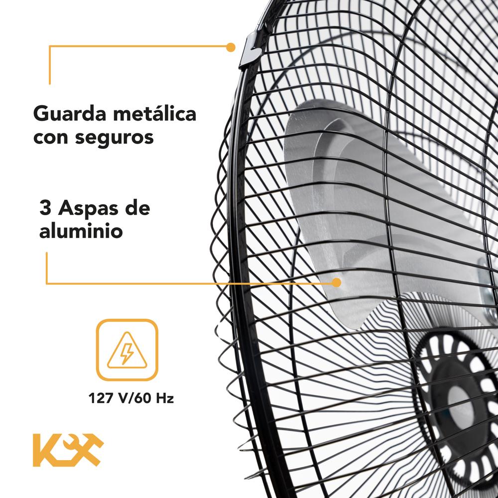 Ventilador 3 en 1 De Pared Piso y Pedestal 3 Aspas Aluminio