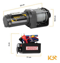 Winch Eléctrico 2500 Libras De Arrastre 14 Metros De Cable Para 12v Kingsman262107