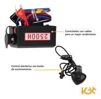 Winch Eléctrico 2500 Libras De Arrastre 14 Metros De Cable Para 12v Kingsman262107