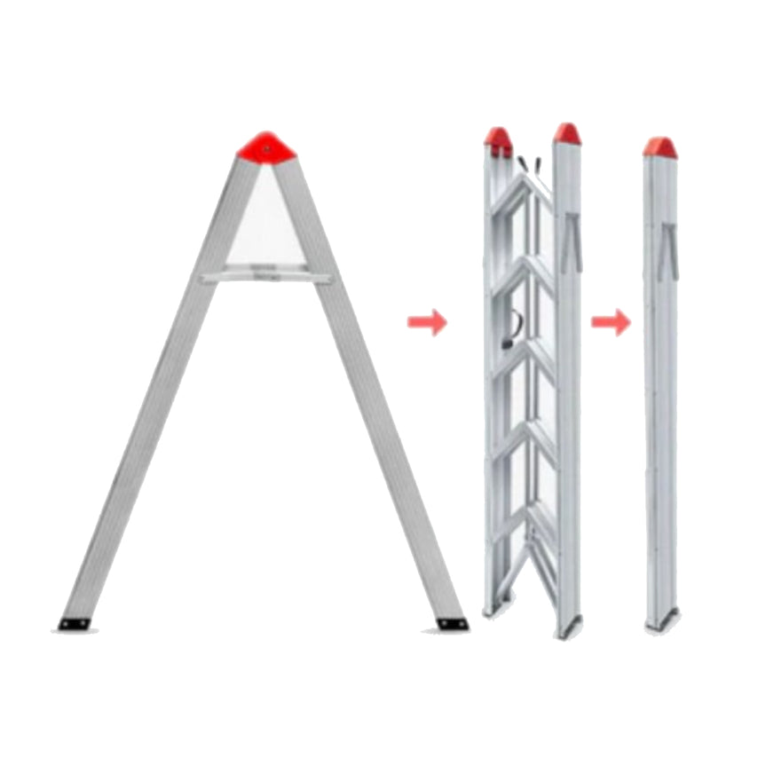 Escalera Plegable Pórtatil Aluminio Para 150 Kg 4 Escalones