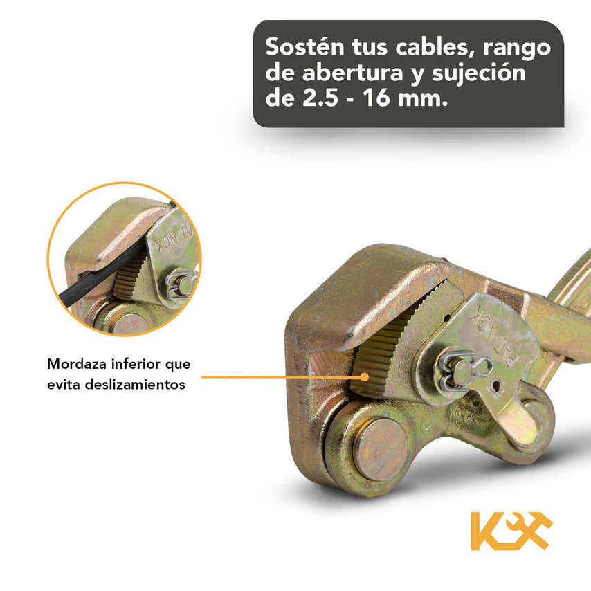 Tensor Cable Quijada Paralela 2.5-16 mm 1 Ton Kingsman