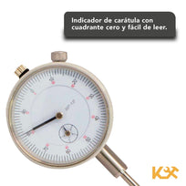 Indicador Caratula 0-1 Con Base Magnética + Estuche Plástico