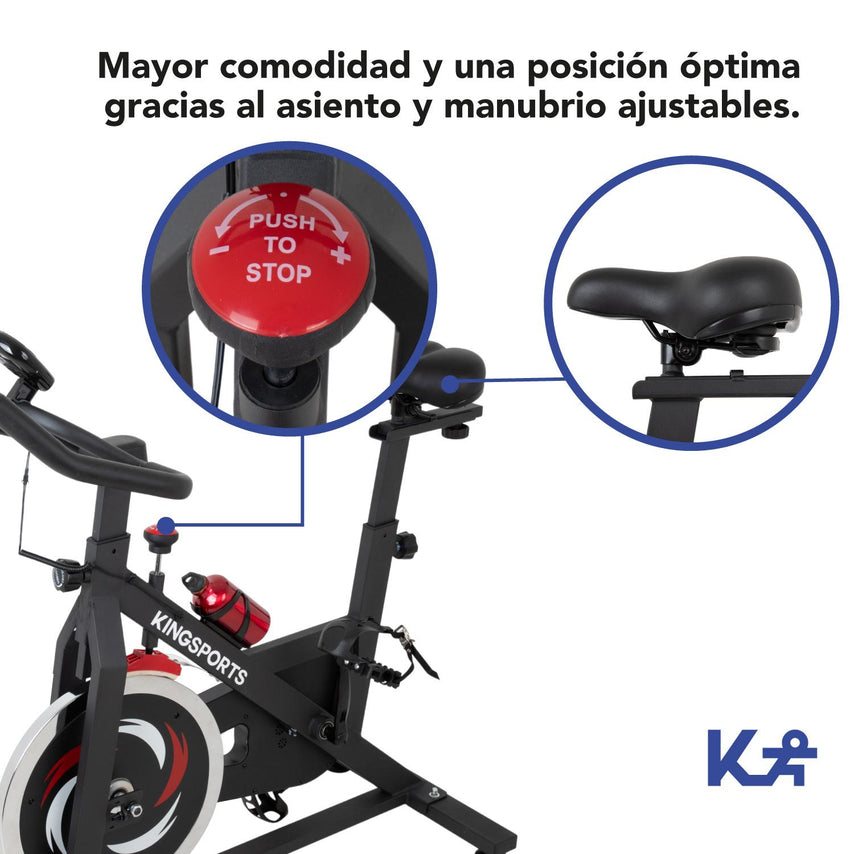 Bicicleta Fija 18 kg Estática Para Spinning Cardio Fitness
