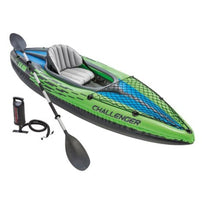 Kayak Inflable Challenger Individual Con Remo Y Bomba Intex