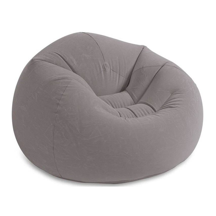Sillon Inflable Beanless Gris Extra Suave 68579NP InteX