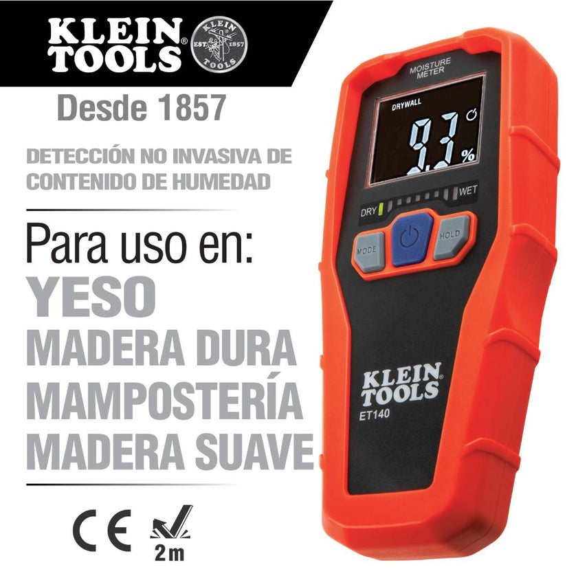Nivel Medidor Detector Humedad Sin Agujas Et140 Klein Tools