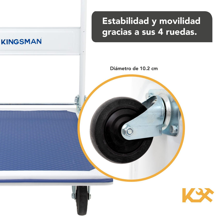 Carro Plataforma Plegable con Ruedas hasta 150 Kilos 73 x 48 x 84 cm Kingsman