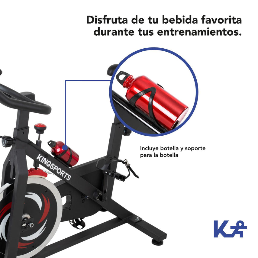 Bicicleta Fija 18 kg Estática Para Spinning Cardio Fitness